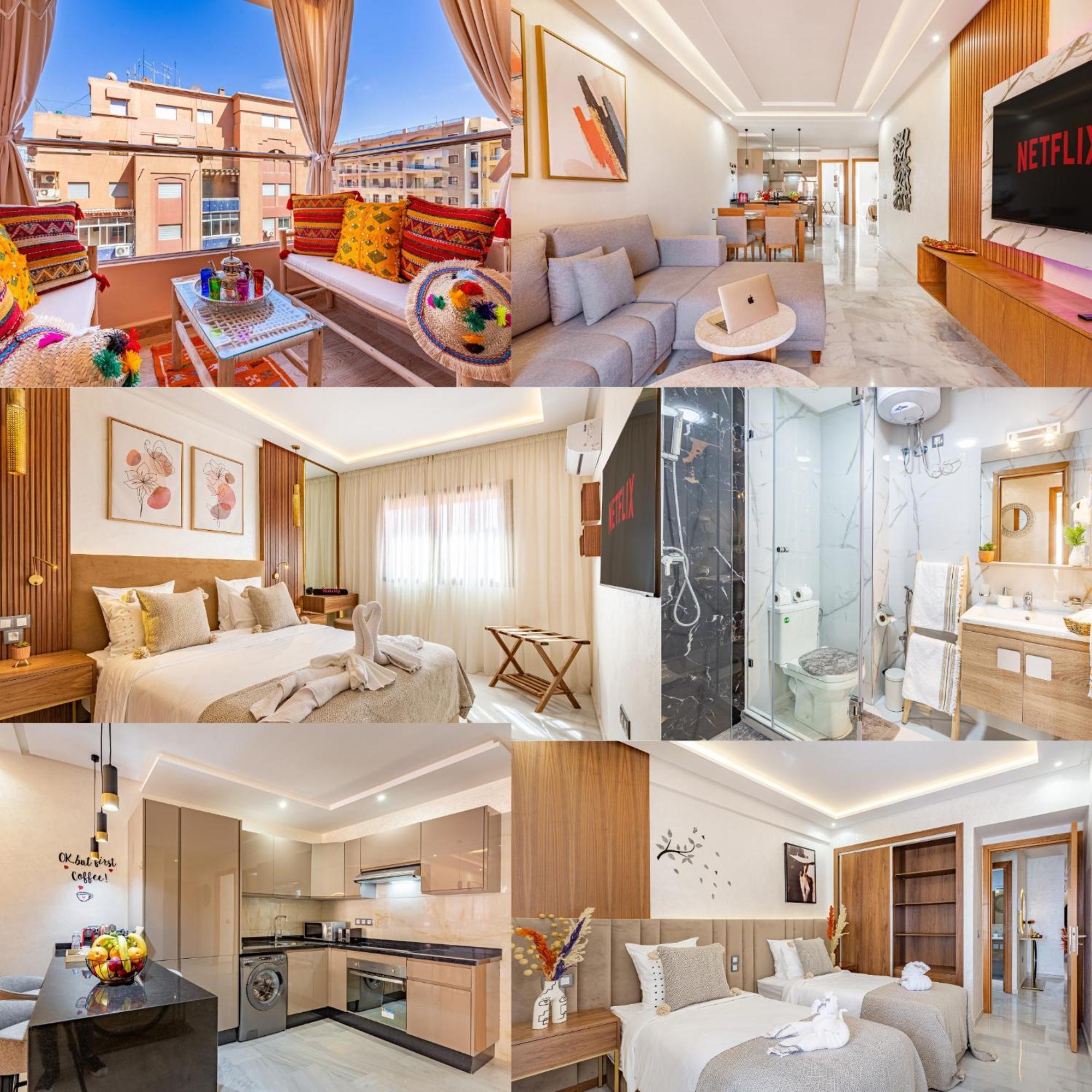 Magnifique Appartement Unique Et Central! Marrakesch Exterior foto