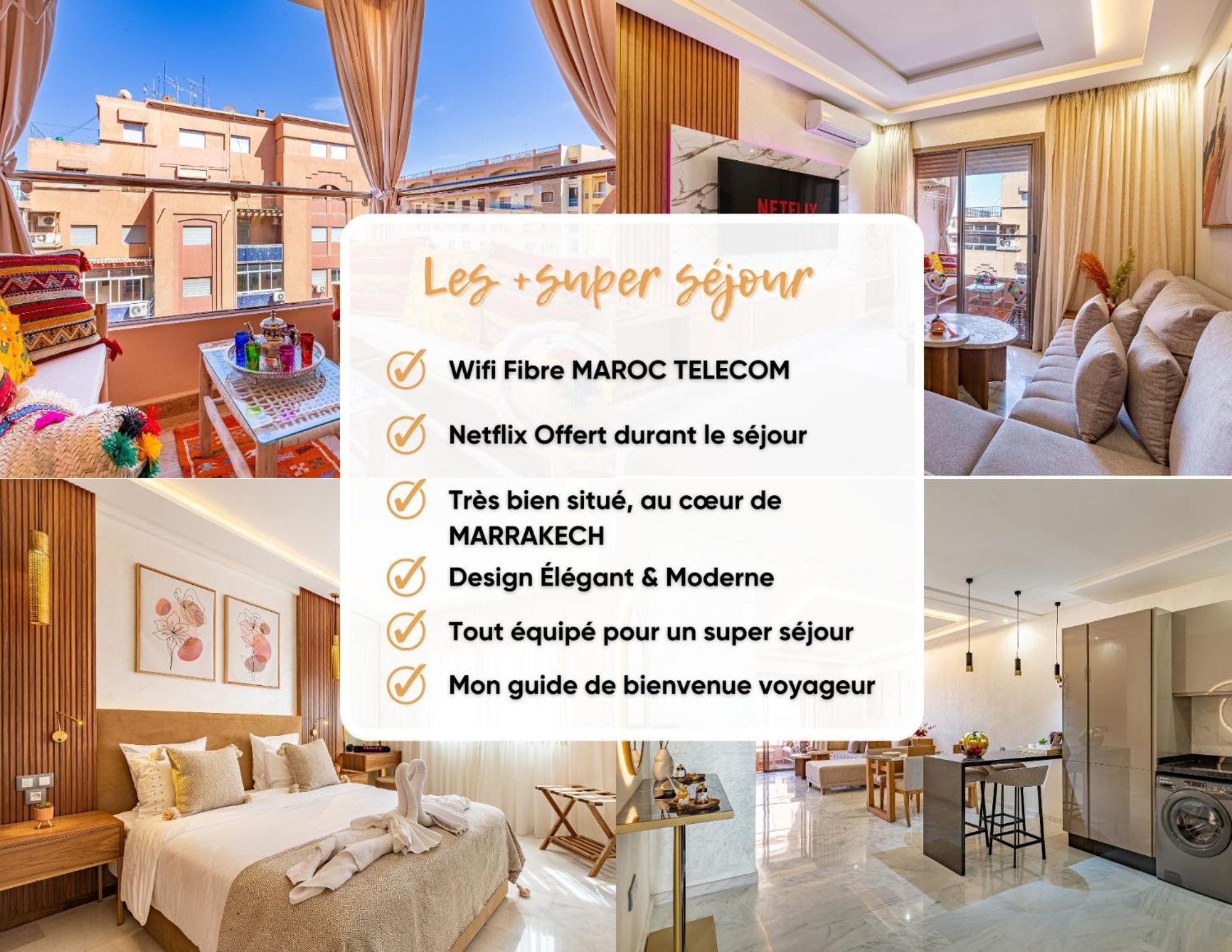 Magnifique Appartement Unique Et Central! Marrakesch Exterior foto